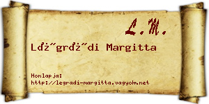Légrádi Margitta névjegykártya